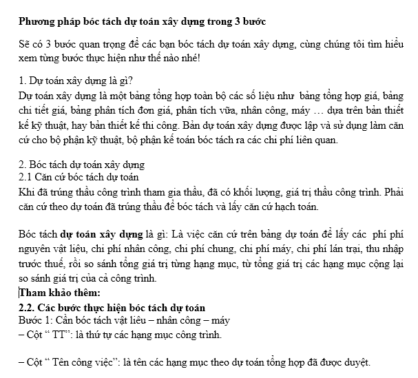 Kinh nghiệm làm kế toán xây dựng và kỹ thuật bóc tách dự toán