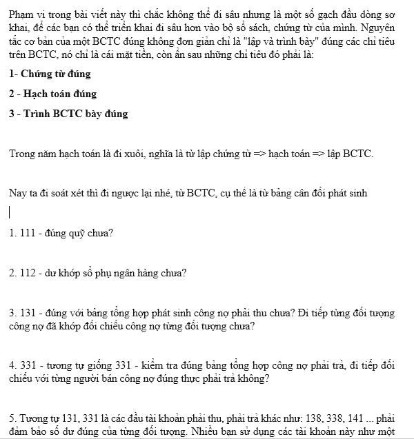 Mẹo kiểm tra nhanh bảng cân đối số phát sinh trước khi lên báo cáo tài chính