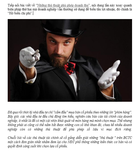 "Hô biến" chi phí - Thủ thuật mà DN sử dụng để biến tấu lợi nhuận