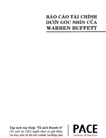 [SÁCH HAY] Báo cáo Tài chính dưới góc nhìn của Warren Buffett