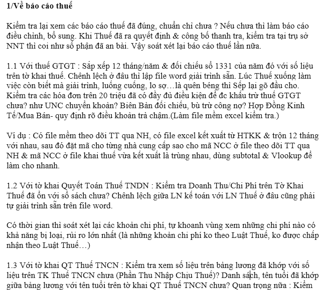 Kinh nghiệm chuẩn bị hồ sơ cho đợt kiểm tra - quyết toán thuế