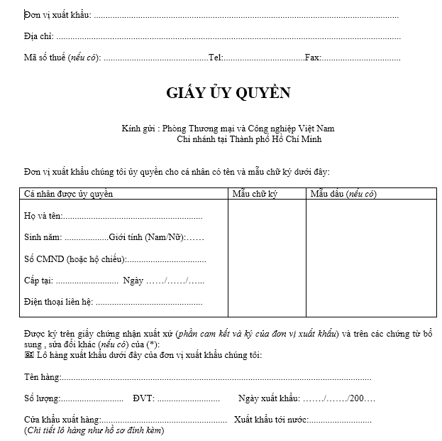 Mẫu giấy ủy quyền trong hồ sơ mời thầu xây lắp