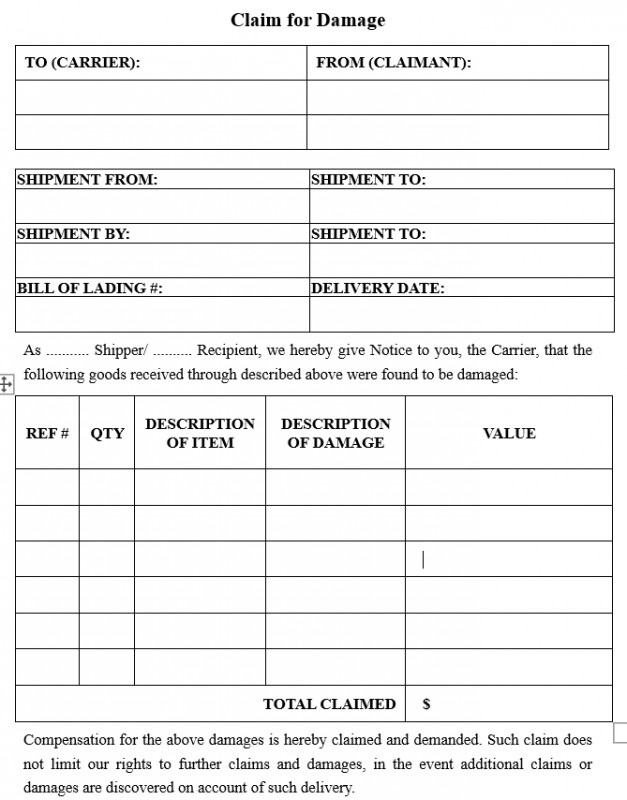 Mẫu yêu cầu bồi hoàn sản phẩm - Tiếng Anh