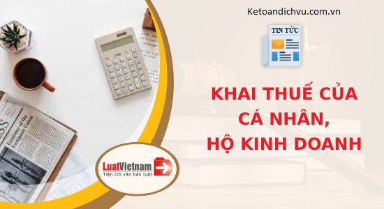 Hồ sơ, thời hạn khai thuế cho hộ kinh doanh